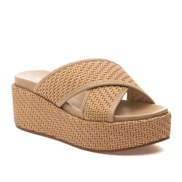 NWT J/SLIDES QUACKIE Natural Vegan Luxe Sandal - Picture 2 of 16